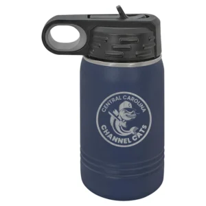 Channel Cats Circle Engraved Water Bottle