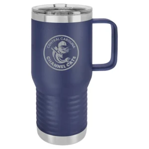 Channel Cats Circle Engraved Travel Mug