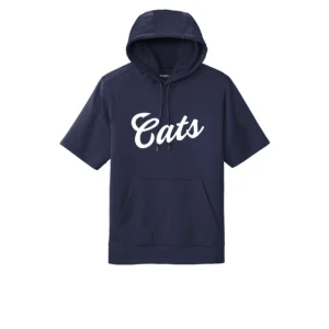 White Cats Logo Adult Short Sleeve Hoodie