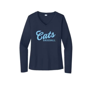Cats Baseball Logo Ladies Long Sleeves