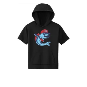 Channel Cats Catfish Logo Youth Short Sleeve Hoodie