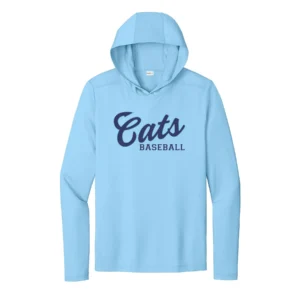 Cats Baseball Logo Adult Long Sleeve Hooded Tee