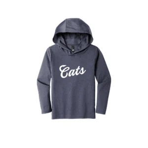 White Cats Logo Youth Long Sleeve Hooded Tee