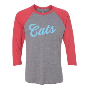 Cats Logo Adult Baseball Tee
