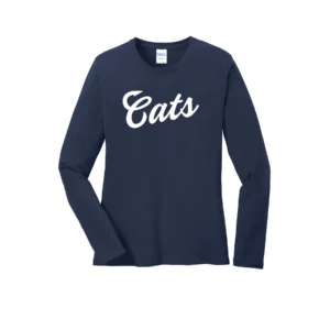 White Cats Logo Ladies Long Sleeves