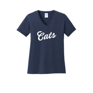 White Cats Logo Ladies V-Neck