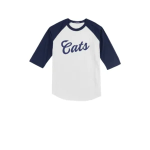 Cats Logo Youth Baseball Tee