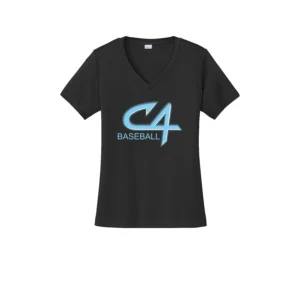 Channel Cats C4 Baseball Logo Ladies V-Neck