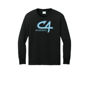 Channel Cats C4 Baseball Logo Youth Long Sleeves