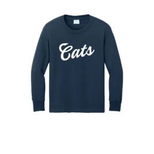 White Cats Logo Youth Long Sleeves