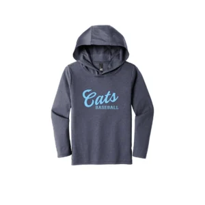 Cats Baseball Logo Youth Long Sleeve Hooded Tee