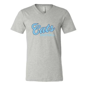 Cats Baseball Logo Adult V-Neck