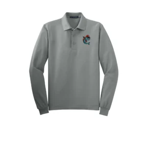 Channel Cats Catfish Embroidery Tall Long Sleeve Polo