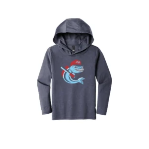 Channel Cats Catfish Logo Youth Long Sleeve Hooded Tee