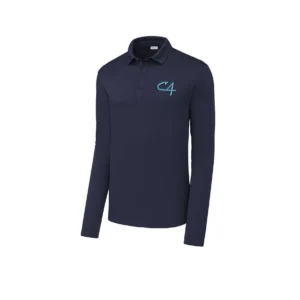 Channel Cats C4 Embroidery Adult Long Sleeve Polo